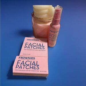 Frownies Facial Patches and Rose Water Hydrator Set of 3